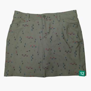 Eddie Bauer Womens Athletic Stretch Skort Skirt Shorts Size 12 Olive NEW